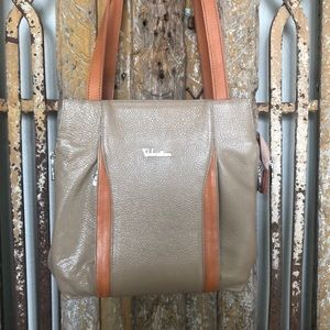 VALENTINA ITALY Tan Leather Purse Bag Shoulder